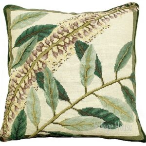 floral needlepoipnt pillow