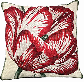 Floral Needlepoint Pillow