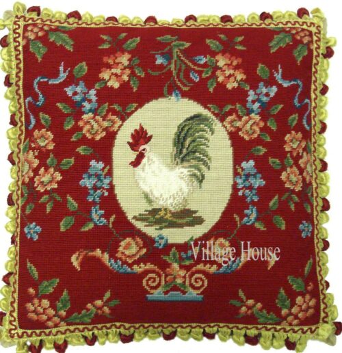 French Country Needlepoint Pillow