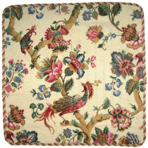 floral needlepoint pillow