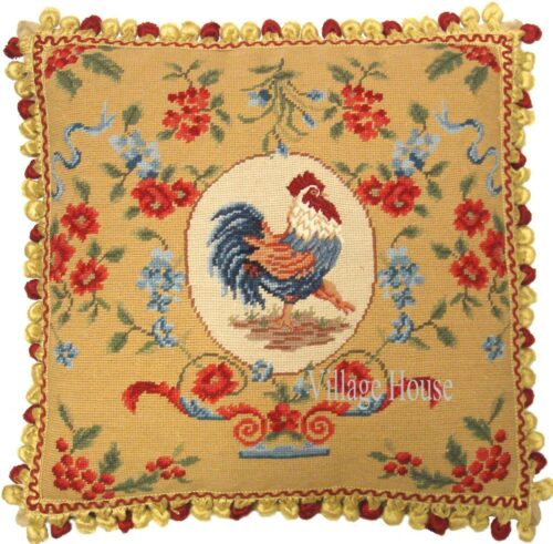 French Country Needlepoint Pillow