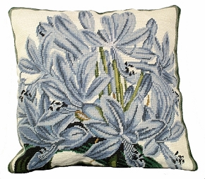 floral needlepoint pillow