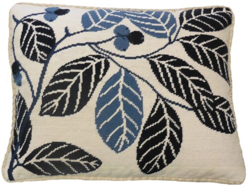 Leaves Needlepoint Pillow