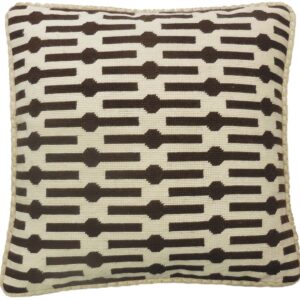 Brown and white Geometric Pillow