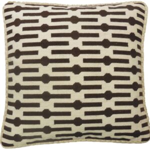Brown and white Geometric Pillow