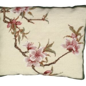 Cherry Blossoms I Needlepoint Pillow