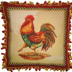 French country Needlepoint Pillow