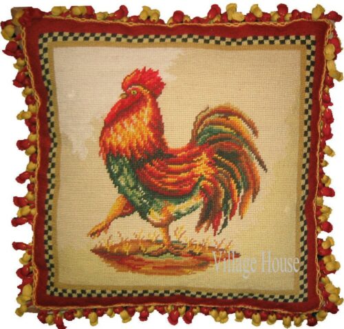 French country Needlepoint Pillow