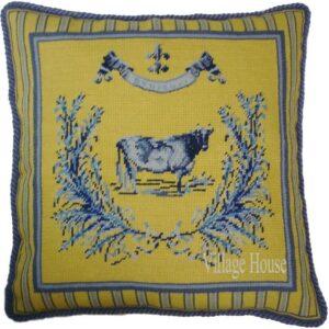 French Country Needlepoint Pillow