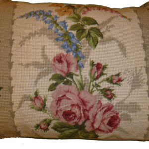 Floral Needlepoint Pillow