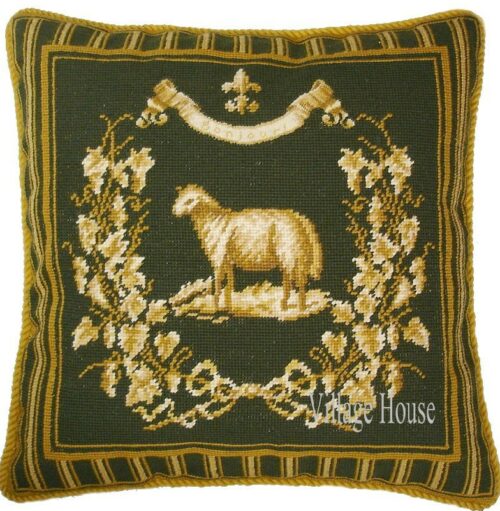 French Country Needlepoint Pillow