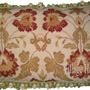 floral needlepoint pillow