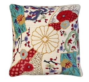 floral Needlepoint Pillow