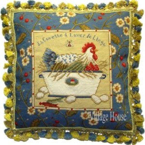 French Country Needlepoint pillows