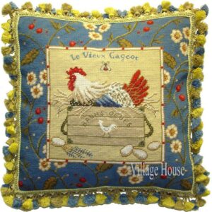 French country Needlepoint Pillow