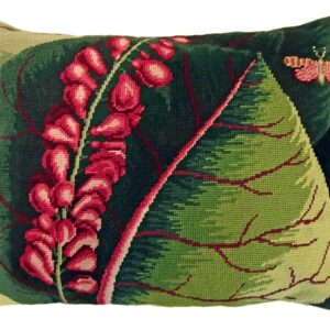 floral needlepoint pillows