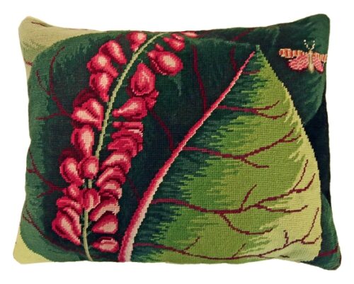 floral needlepoint pillows