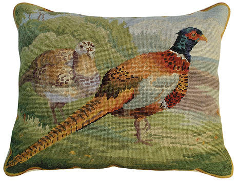 Pheasant I Needlepoint Pillow