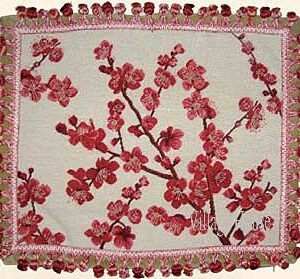 floral needlepoint pillow