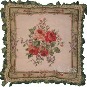 Floral Needlepoint Pillow