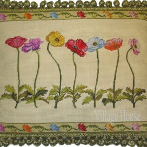 Poppy Needlepoint Pillow