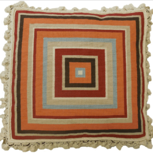 Sienna Squares Illusion Needlepoint Pillow