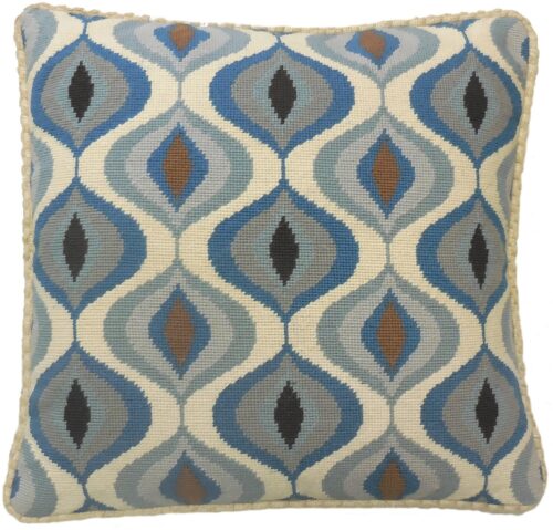 Geometric Needlepoint Pillow