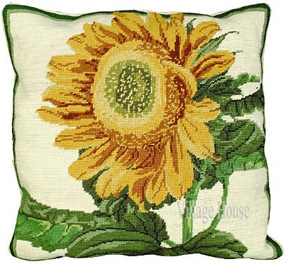 floral Needlepoint Pillow