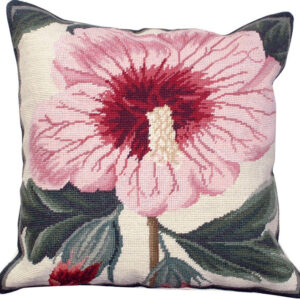 floral needlepoint pillow