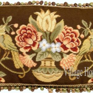 floral needlepoint illow