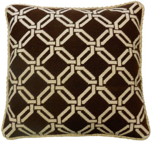 Geometric Needlepoint Pillow