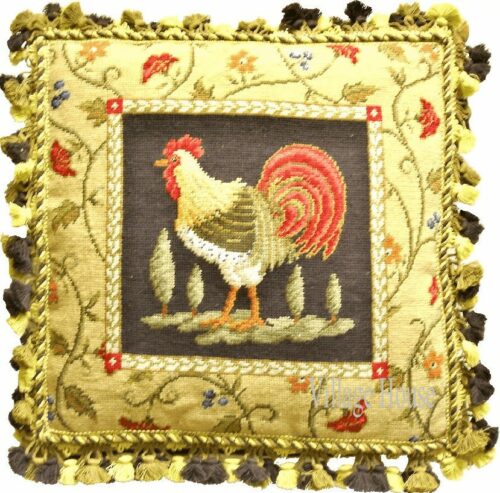 French Country Needlepoint Pillow