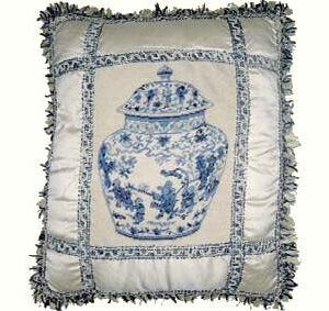 Oriental Jar Accent Pillow