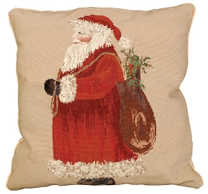 Santa Needlepoint Pillow