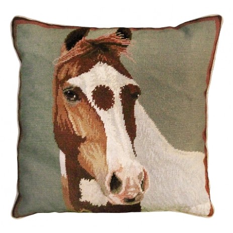 Equestrian accent pillow