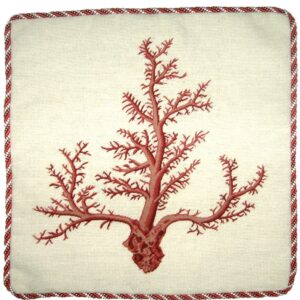 coral coastal living accent pillow