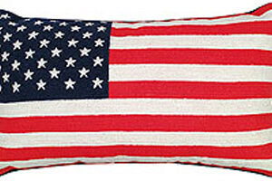 flag needlepoint pillow