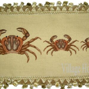 seashore needlepoint pillow