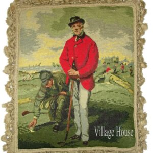 Golfer Needlepoint Pillow