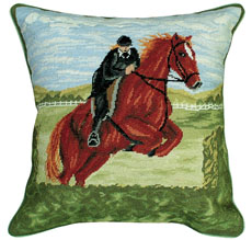 horse rider pillow