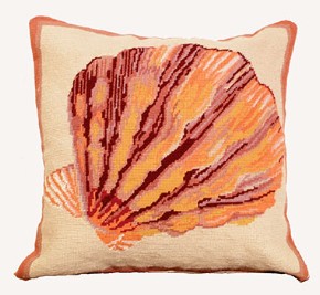 coastal living shell pillows