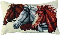 Equestrian accent pillow