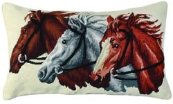 Equestrian accent pillow