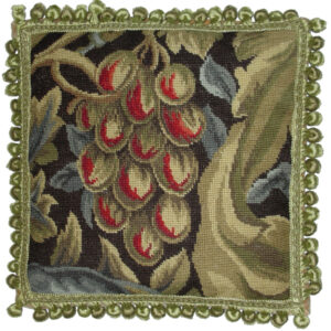 William Morris with Red Fruit Needlepoint Pillow