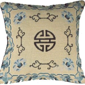 oriental accent needlepoint pillow